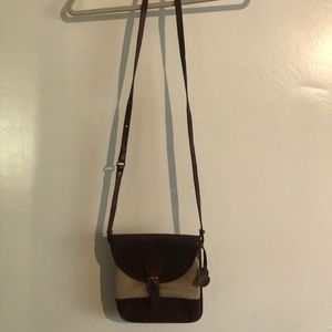 Vintage Brahmin woven/leather crossbody bag